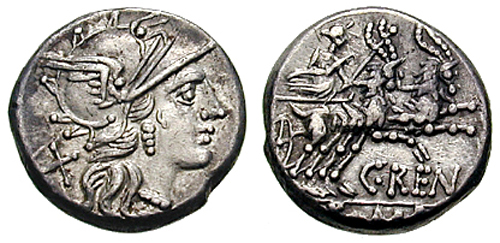 renia roman coin denarius